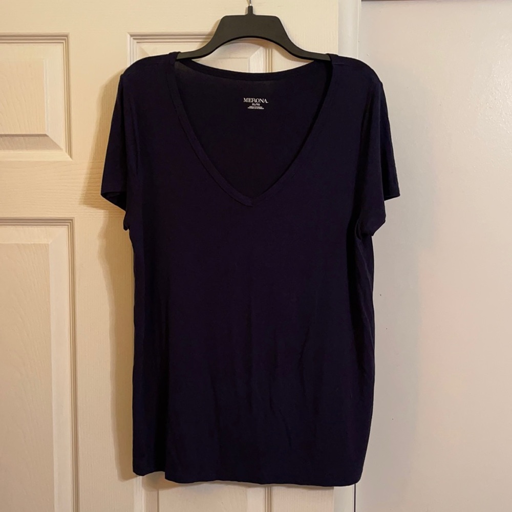 Merona Navy V-Neck Shirt